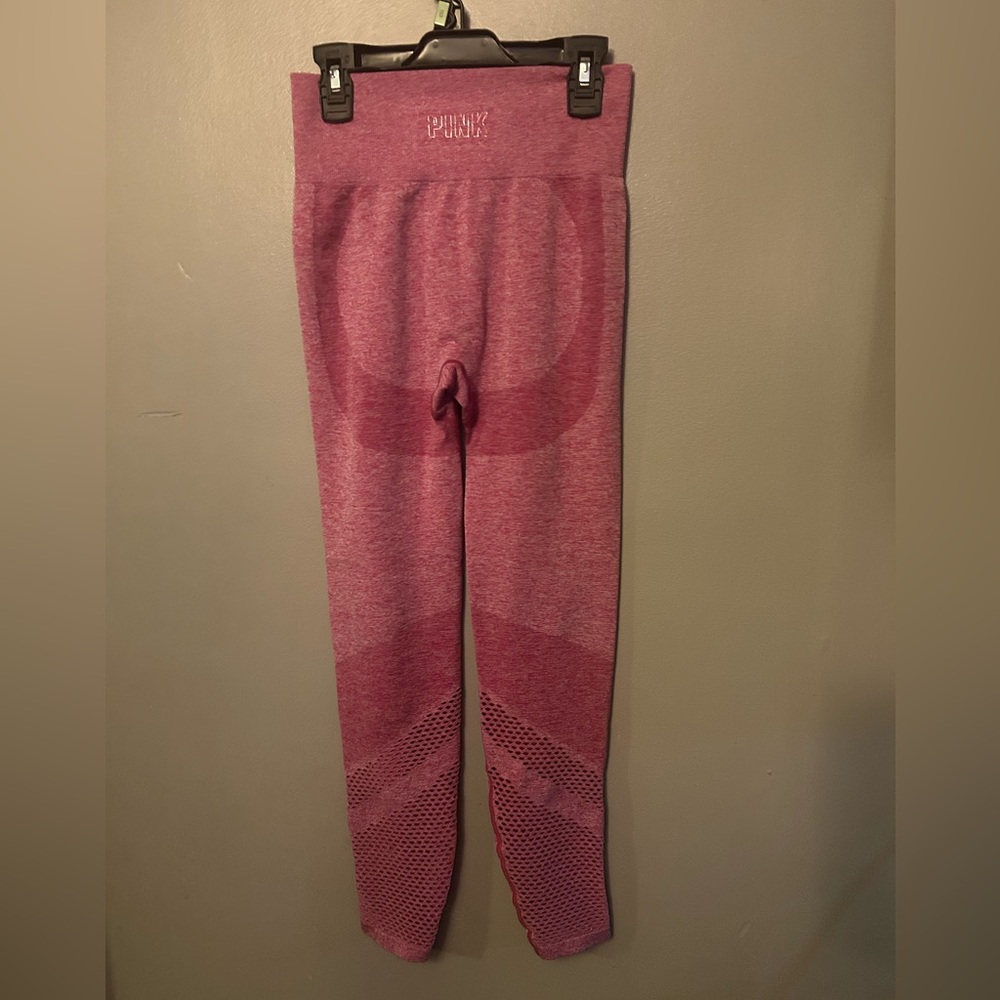PINK Victoria’s Secret Leggings - pink heather seamless high waisted active